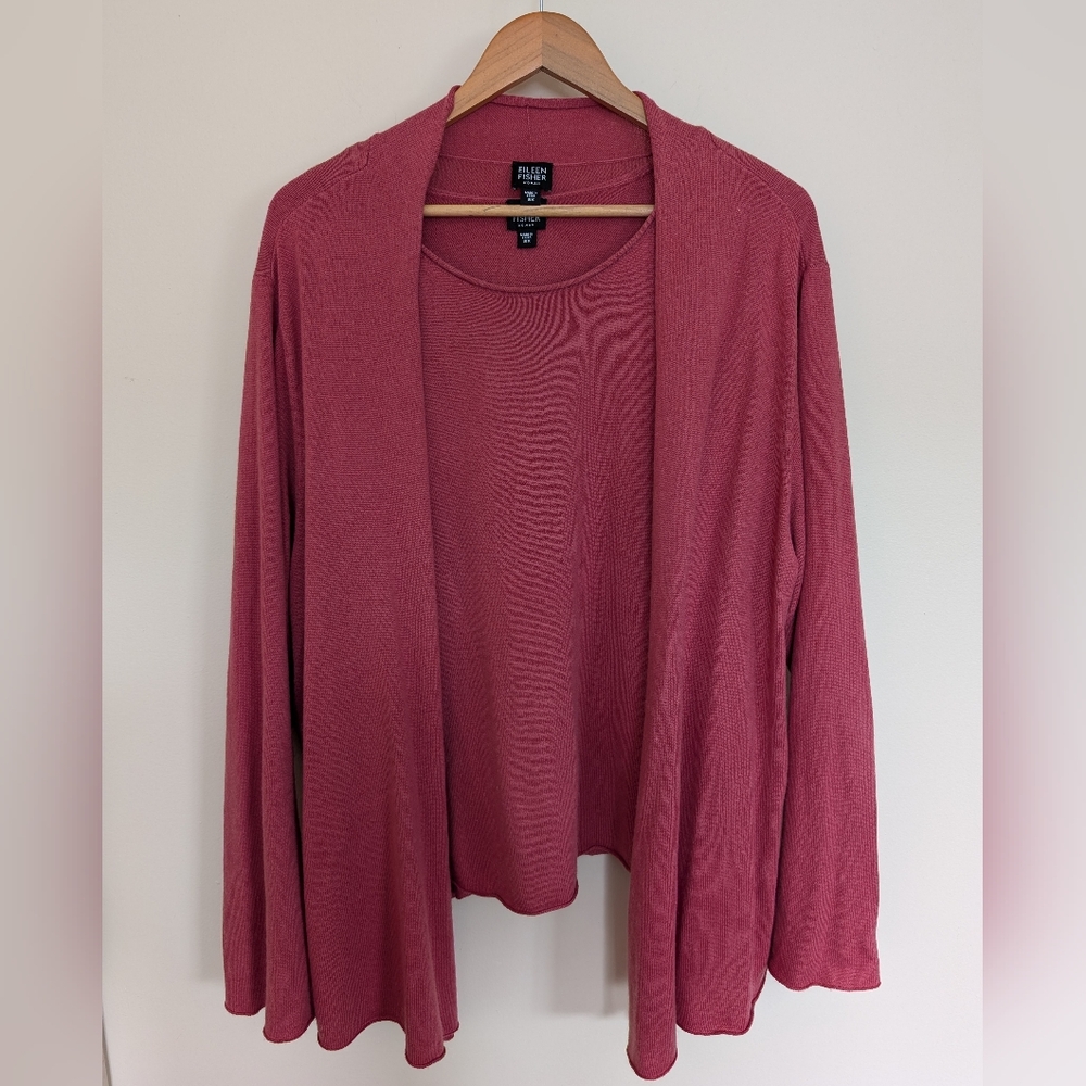 Eileen Fisher Silk Cashmere Twin Sweater Set 2X